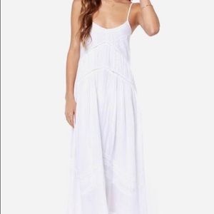 Billabong Sand Kisses Embroidered White Maxi Dress